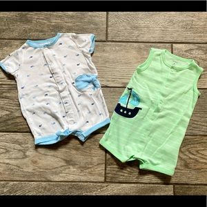 🐳 Carter’s summer rompers (6 months) ⛵️